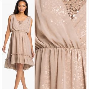 Jessica Simpson Surplice Sequin Dress